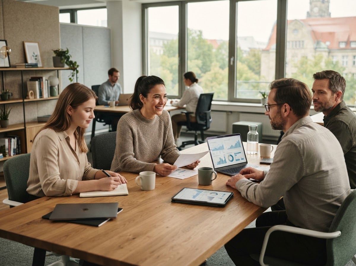 Nodmargin professioneller Arbeitsplatz mit Datenanalyse